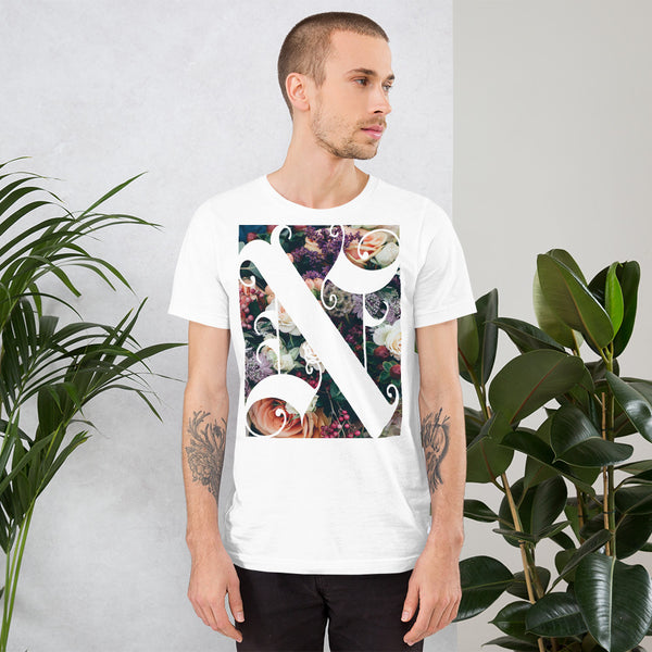 N Flowers Print T-Shirt
