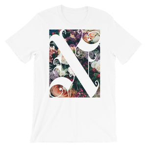 N Flowers Print T-Shirt